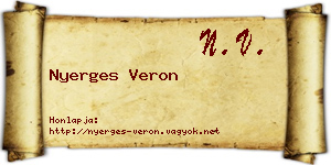 Nyerges Veron névjegykártya